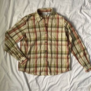 Alfred Dunner Multicolor Floral Plaid Button Down Shirt